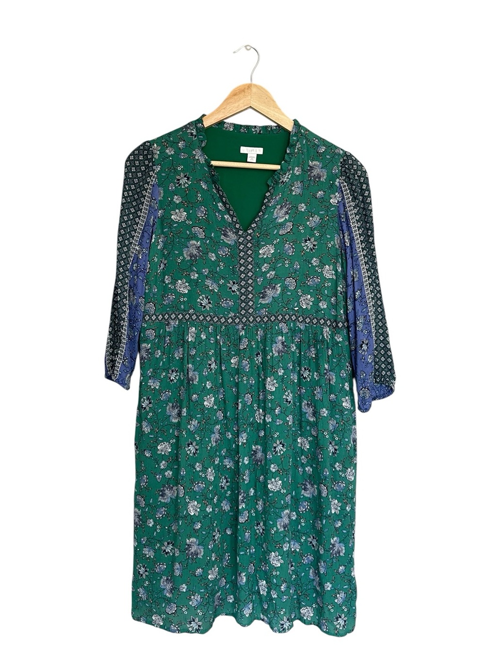 J.Jill Mixed-Print Peasant Dress